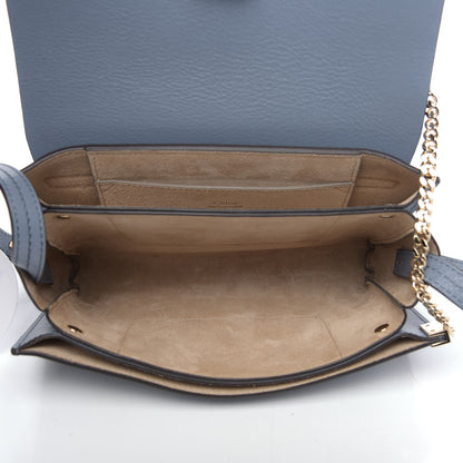 Chloe Suede Calfskin Small Faye Shoulder Bag Ash Blue 5 of 9