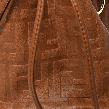 Fendi Vitello Cristallo Nature F is Fendi FF 1974 Embossed Mini Mon Tresor Bucket Bag Cuoio 8 of 10