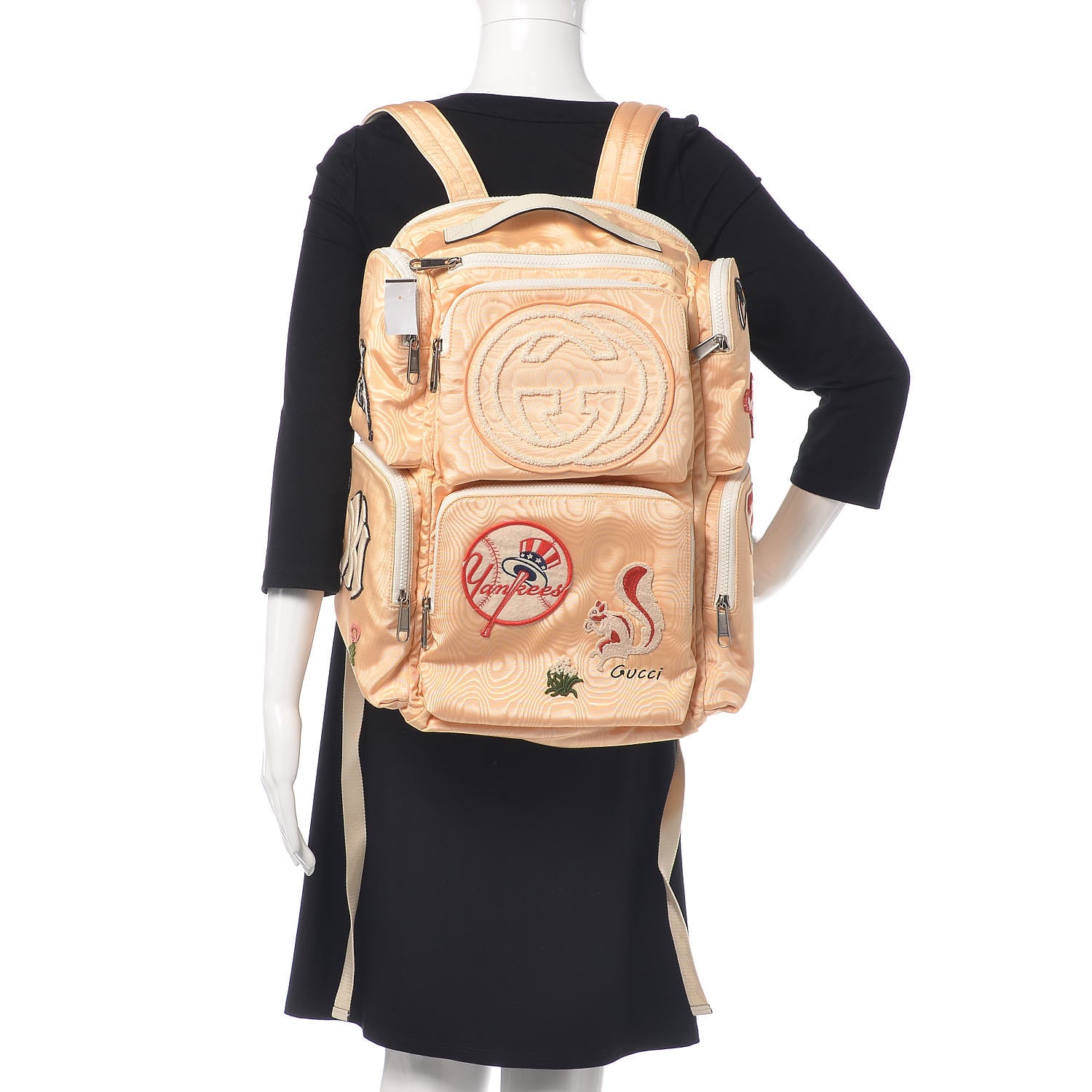 Gucci X MLB Nylon NY Yankees Patches Backpack Bianco 2 of 11