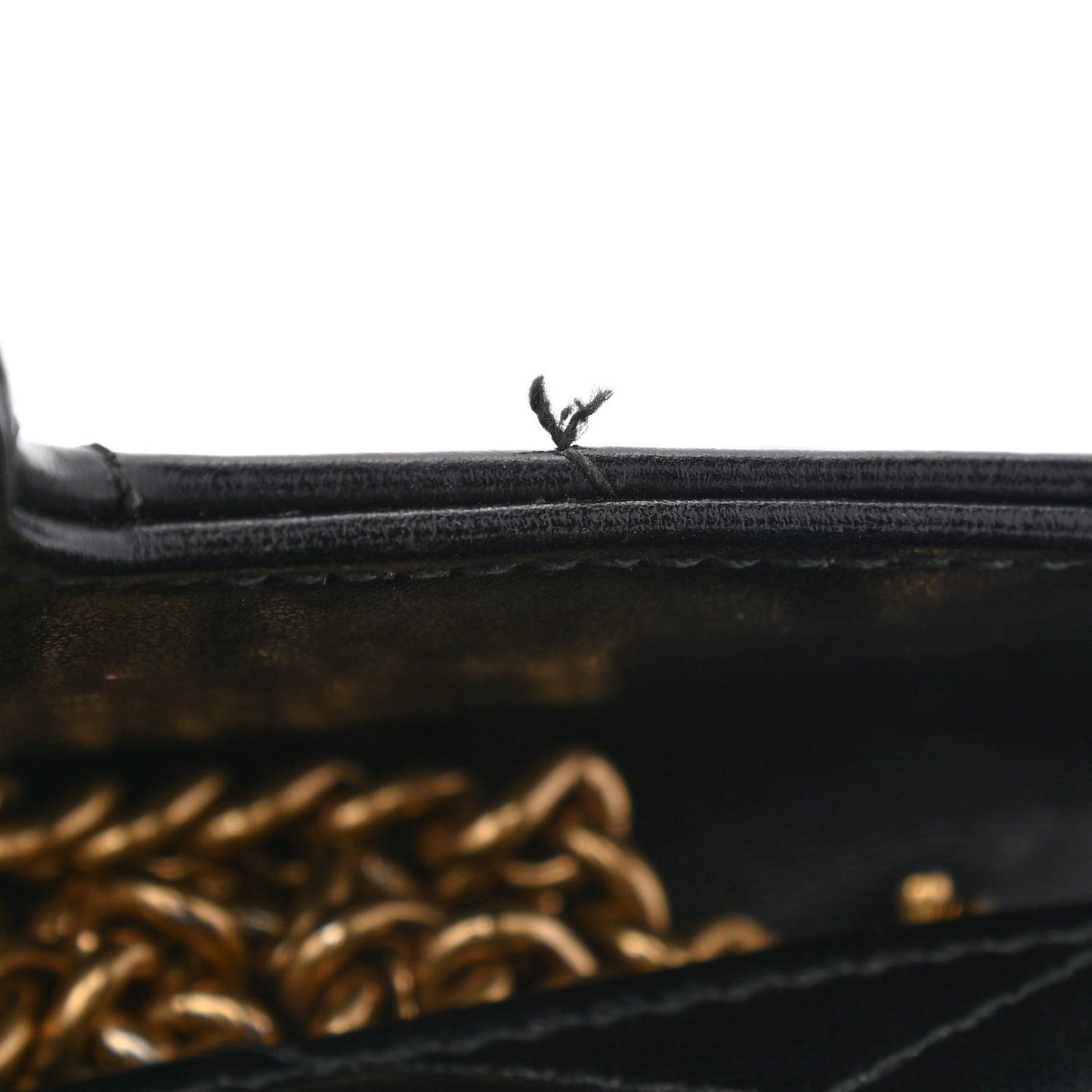 Calfskin Matelasse GG Marmont Chain Wallet Black