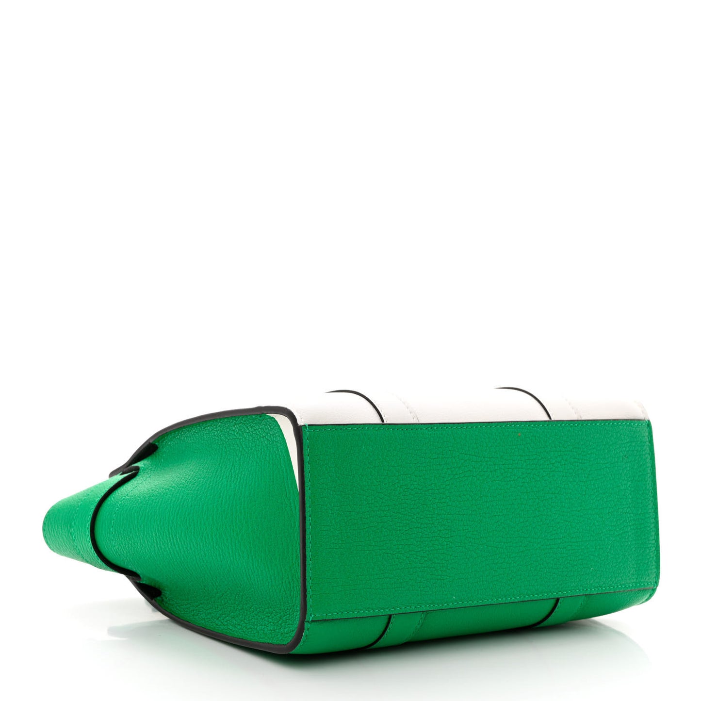 Small Classic Silky Calfskin Mini Zipped Bayswater Lawn Green White Mulberry Green
