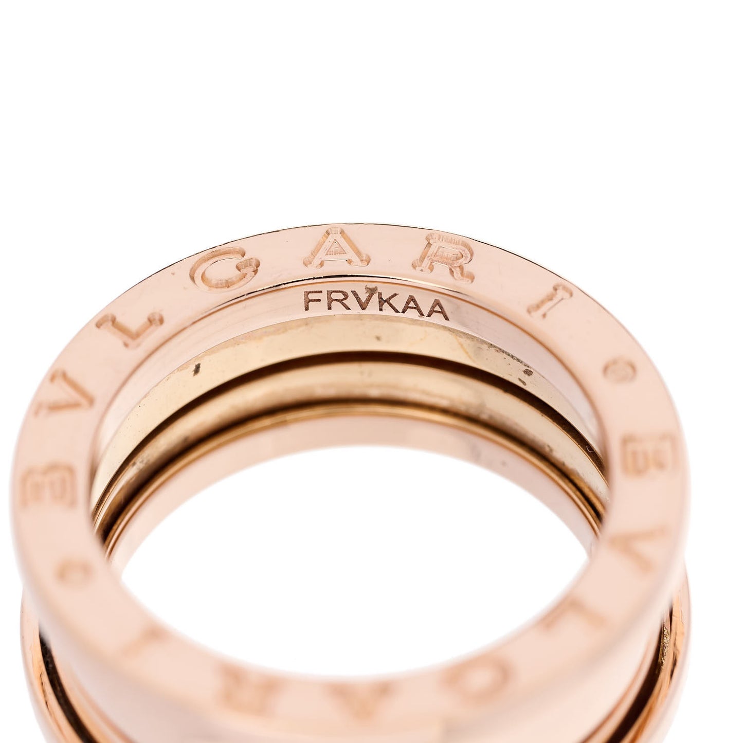 18K Rose Gold B.Zero1 Three-Band Ring 48 4.5