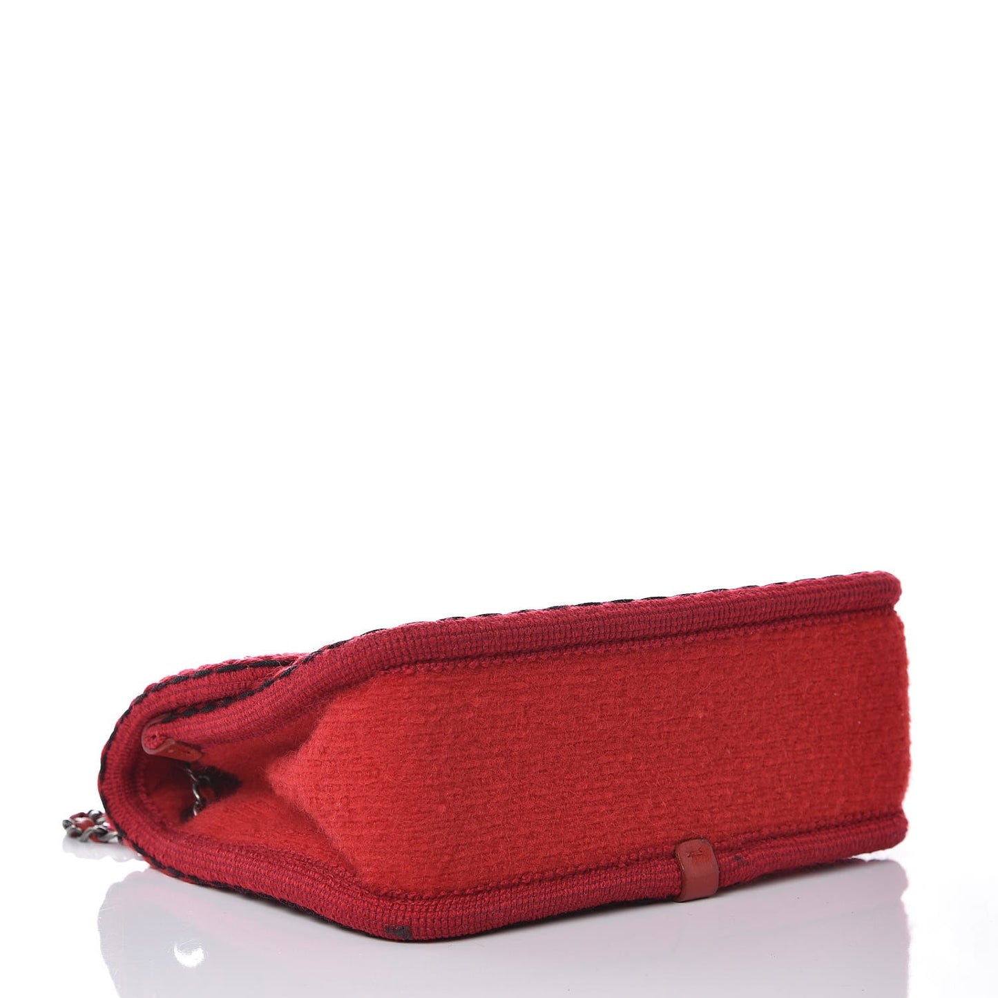 Wool Quilted Mini Edelweiss Single Flap Red