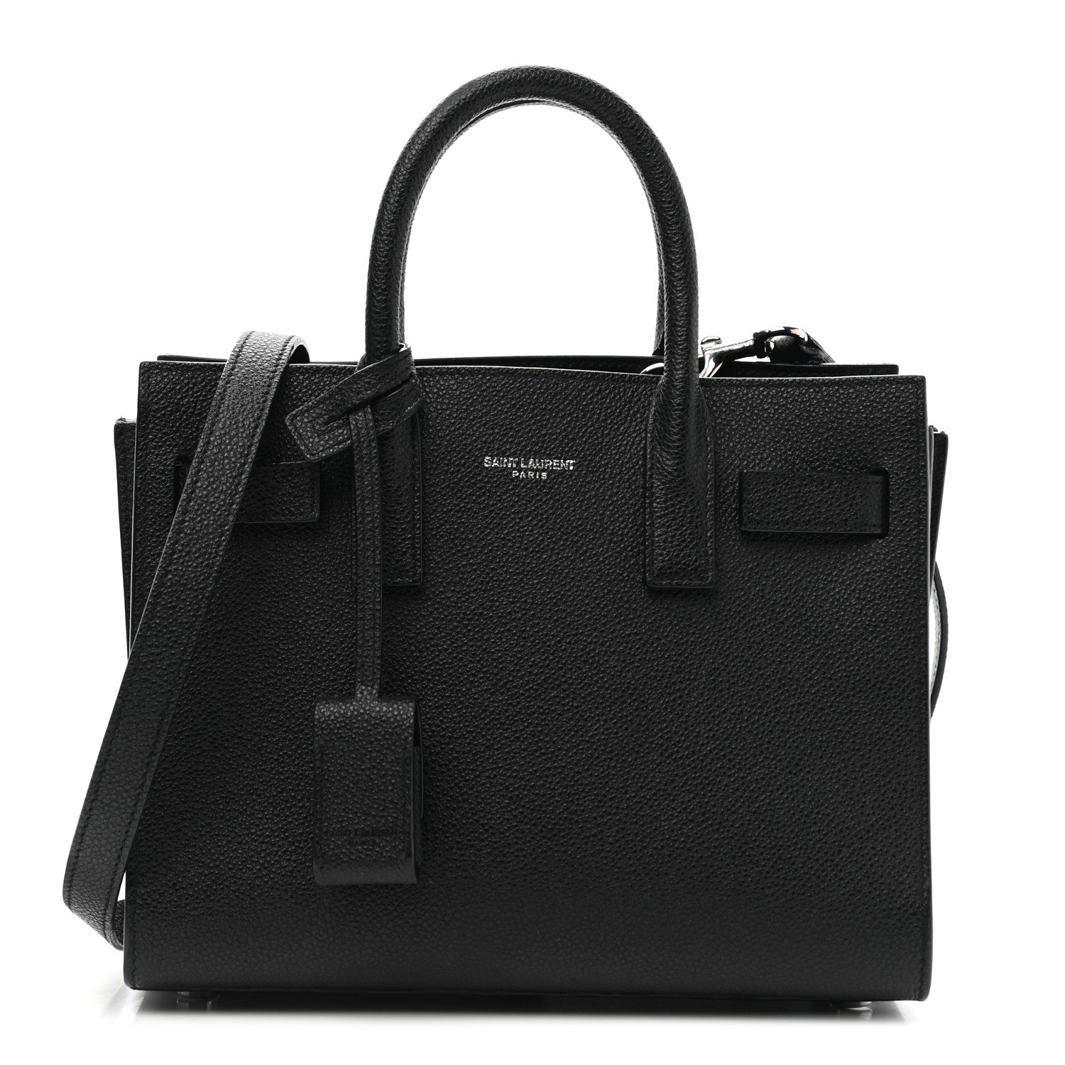 Saint Laurent Grained Calfskin Nano Sac De Jour Black 1 of 15