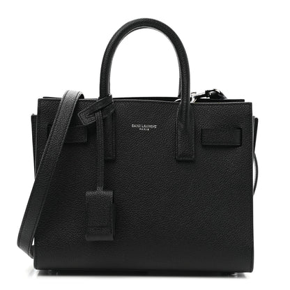 Saint Laurent Grained Calfskin Nano Sac De Jour Black 1 of 15