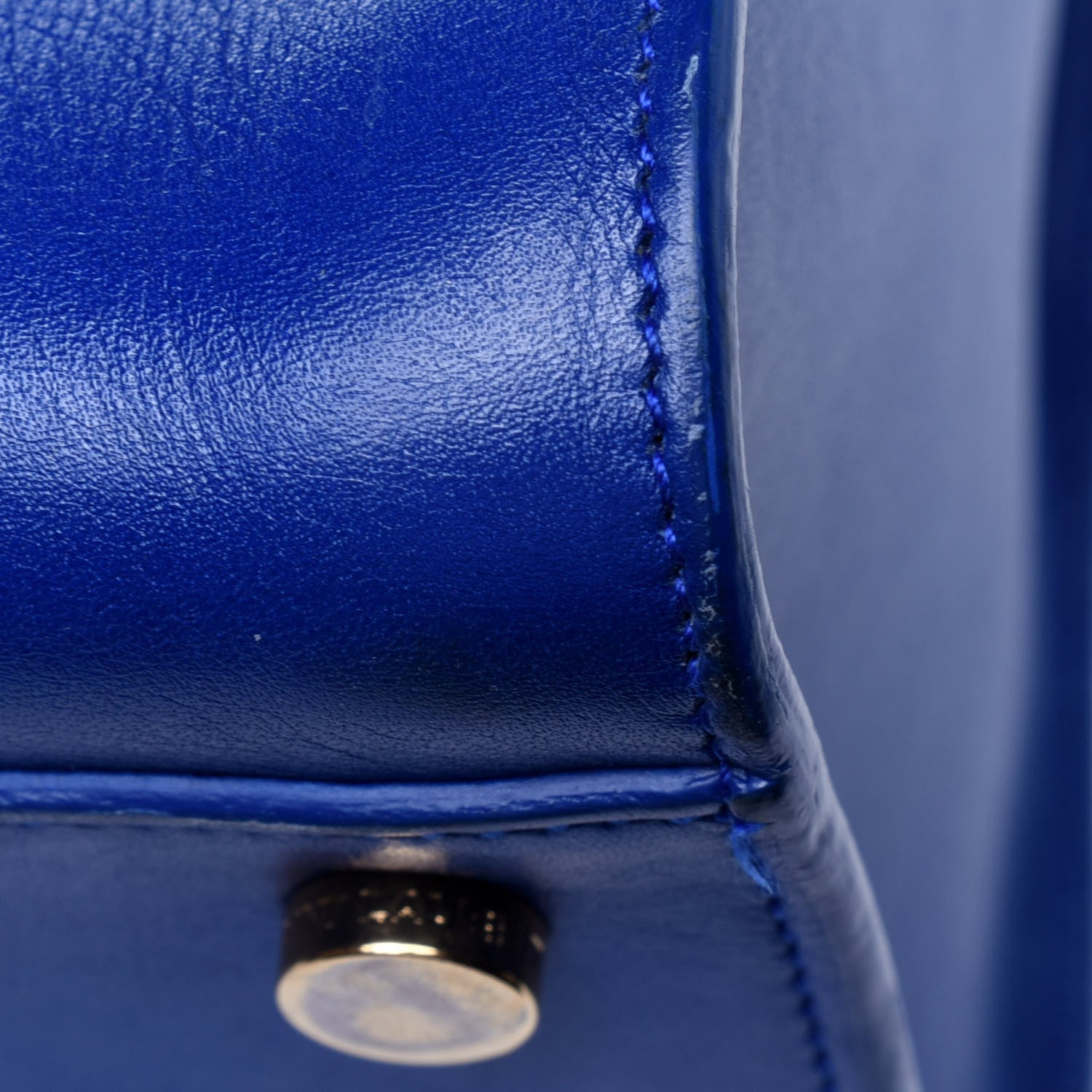 Saint Laurent Smooth Calfskin Small Monogram Cabas Blue Majorelle 19 of 30