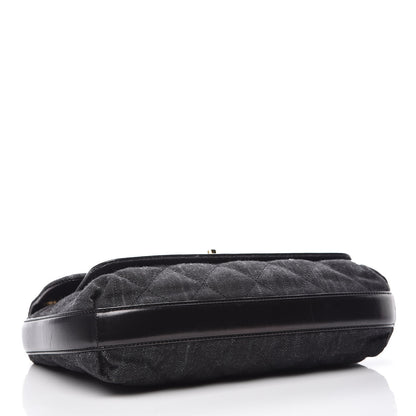 Chanel Denim Calfskin Quilted Small Flap Black 4 of 10