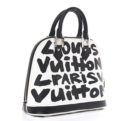 Louis Vuitton Graffiti Alma MM Black 2 of 7