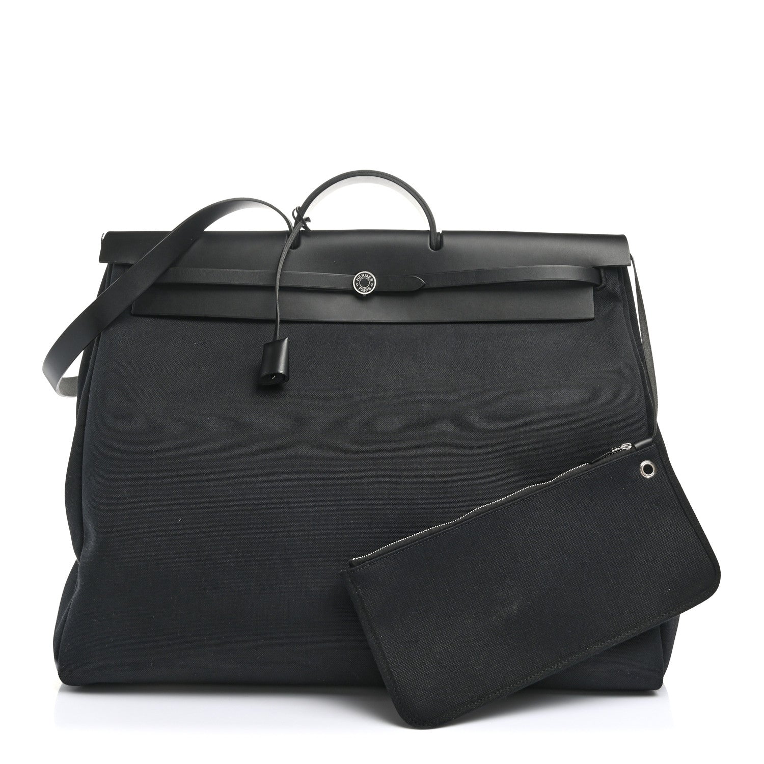 Hermes Toile Vache Hunter Herbag Zip 50 MM Black 1 of 10