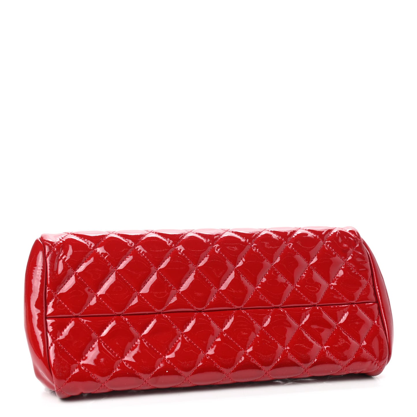Patent Quilted Small Just Mademoiselle Bowling Bag Red