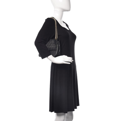 Chanel Lambskin Quilted Medium Double Flap Bijoux Chain Black 3 of 21