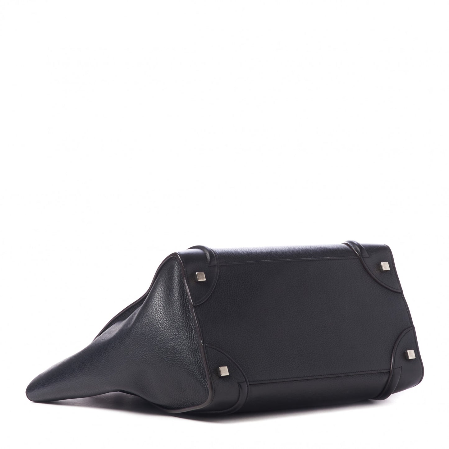 Drummed Calfskin Mini Luggage Black
