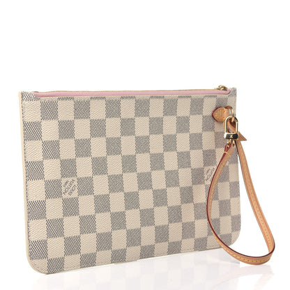 Louis Vuitton Damier Azur Neverfull MM GM Pochette Rose Ballerine 2 of 4