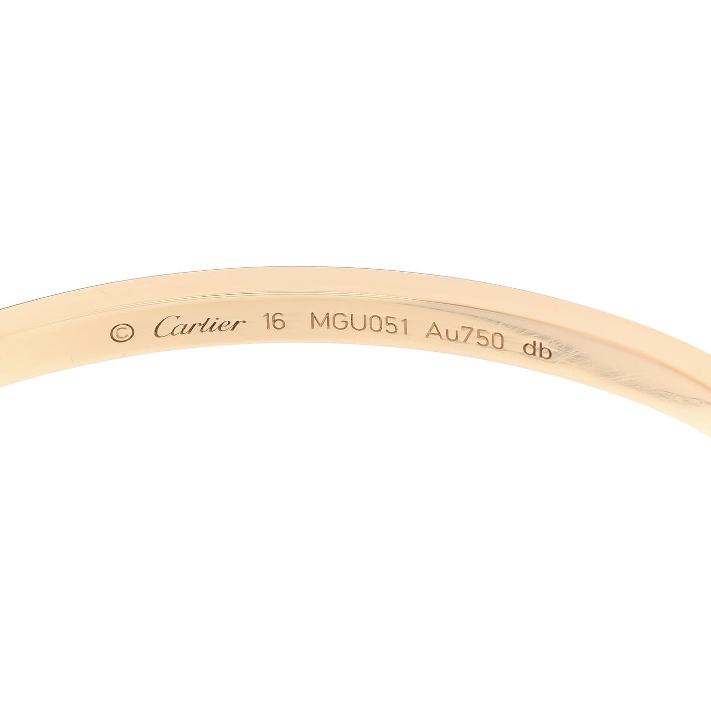 18K Yellow Gold Small LOVE Bracelet 16