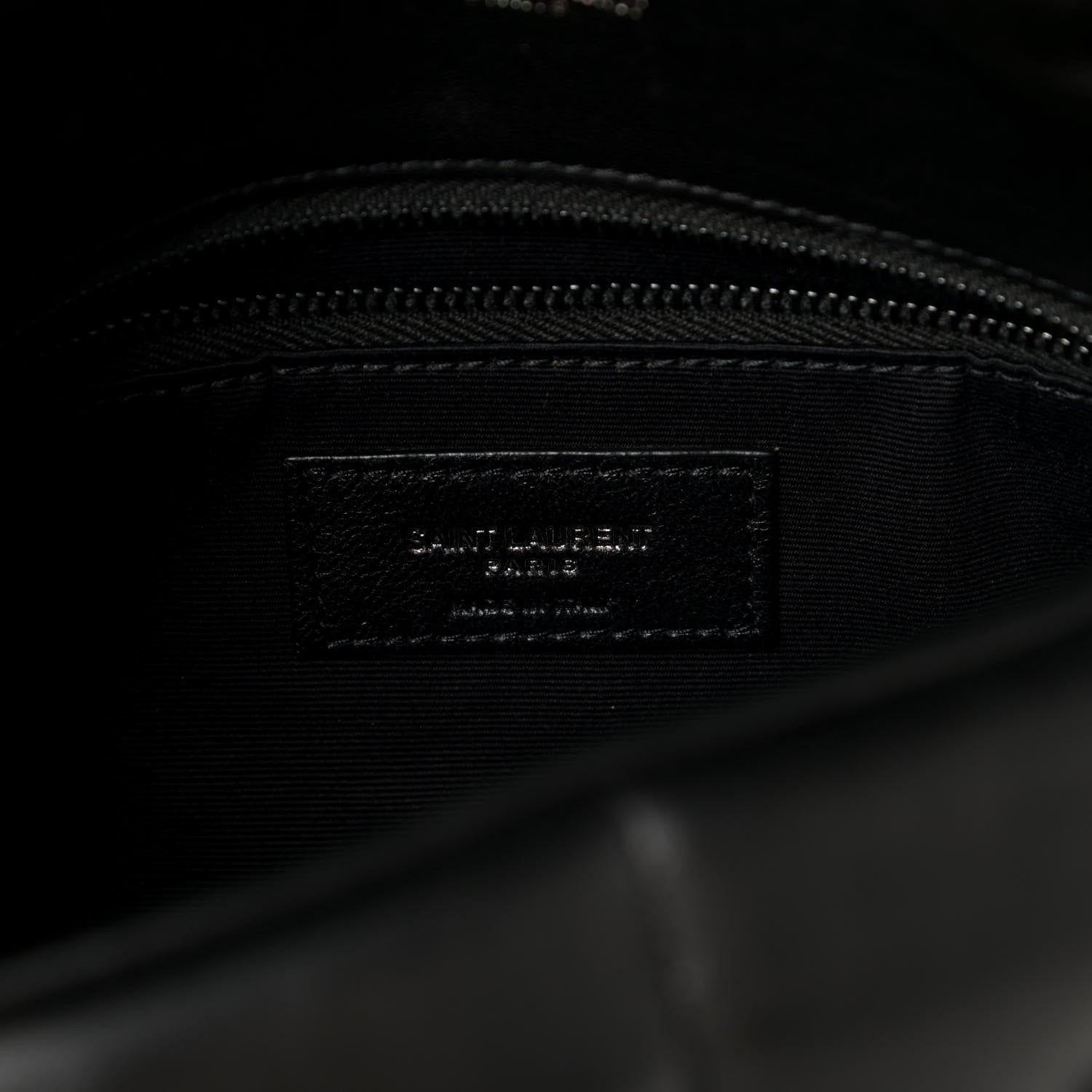 Saint Laurent Lambskin Quilted Small Loulou Puffer Monogram Chain Satchel Black 7 of 10