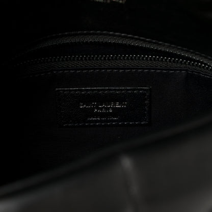Saint Laurent Lambskin Quilted Small Loulou Puffer Monogram Chain Satchel Black 7 of 10