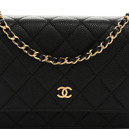 Chanel Caviar Quilted Wallet on Chain WOC Black 8 of 10