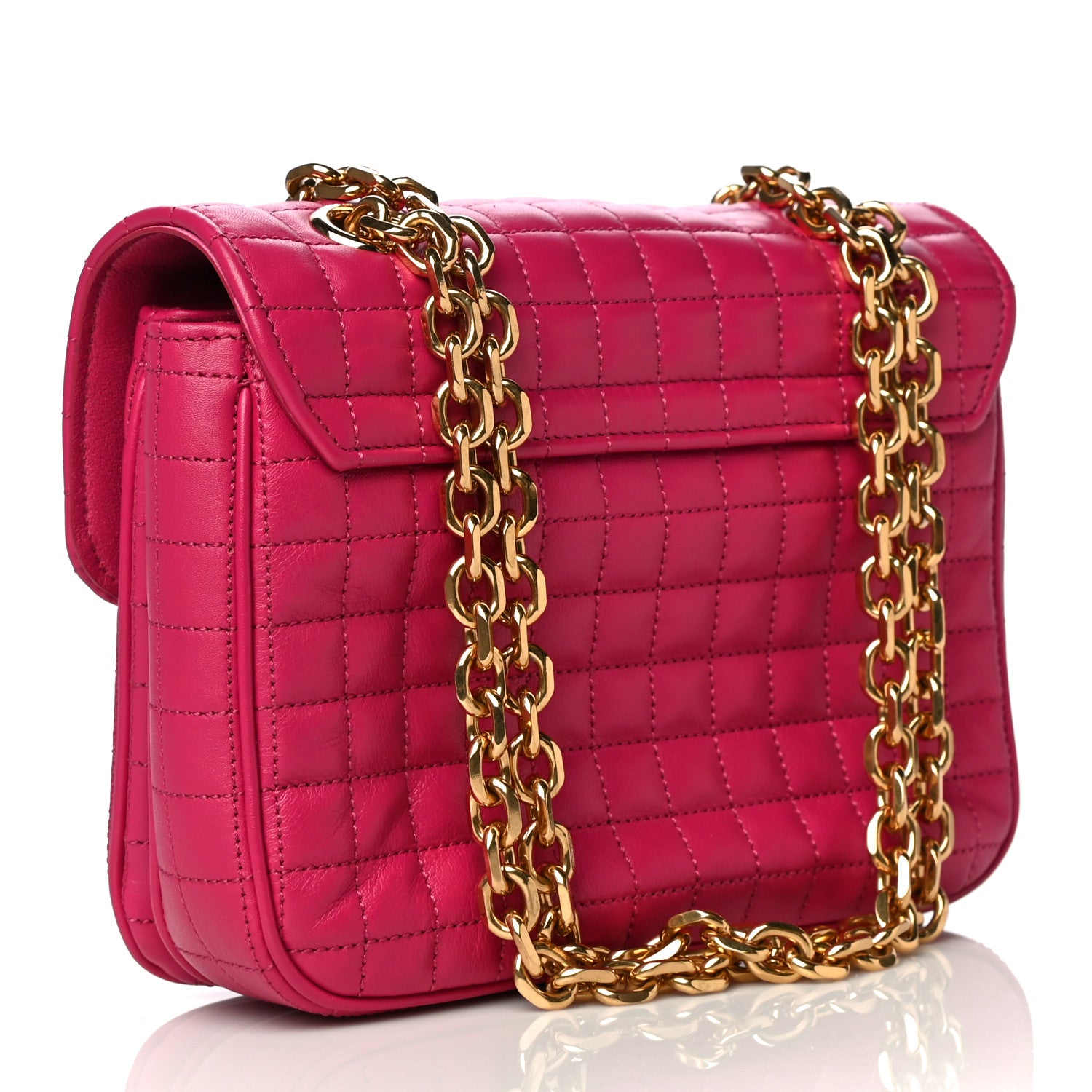 Celine Calfskin Quilted Small C Bag Pink 3 of 12