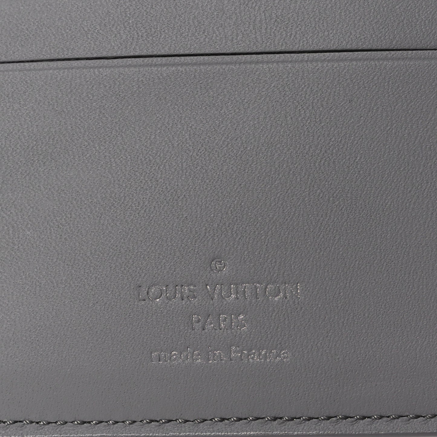 Grained Calfskin Aerogram Multiple Wallet Gris