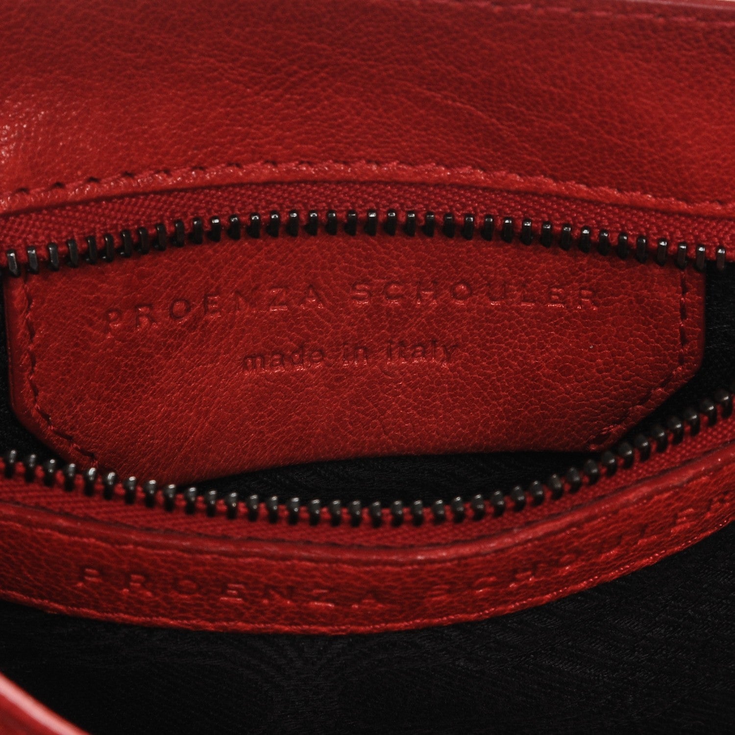Proenza Schouler Lambskin PS1 Mini Pouch Messenger Fire Red 7 of 8