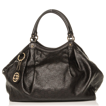 Gucci Guccissima Vitello Tender Large Sukey Tote Testa di Moro 1 of 6
