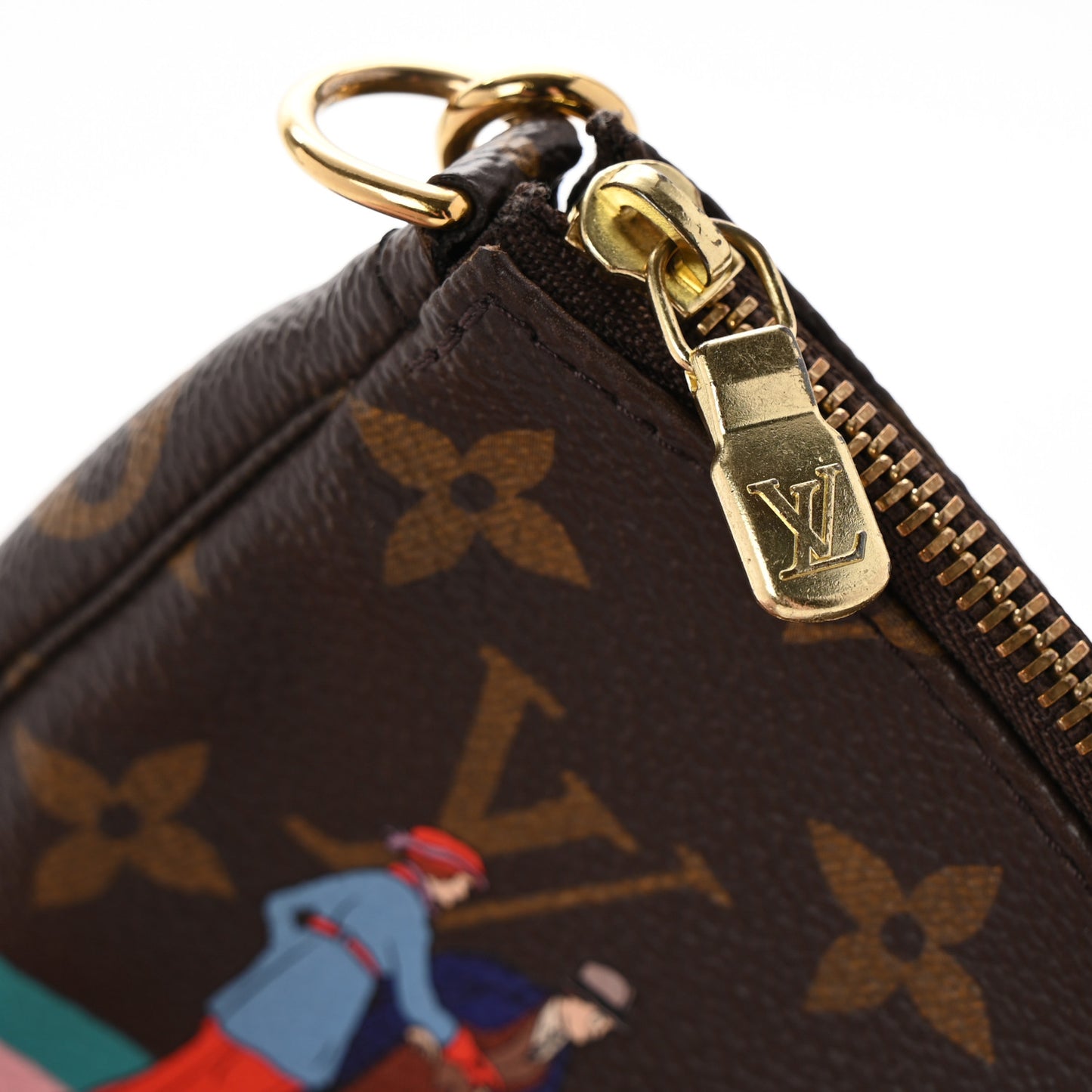 Monogram 2016 Christmas Animation Mini Pochette Accessories Rose Ballerine