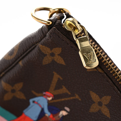 Louis Vuitton Monogram 2016 Christmas Animation Mini Pochette Accessories Rose Ballerine 8 of 8