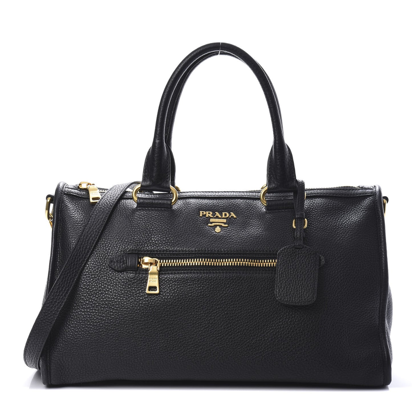 Vitello Daino Shopping Satchel Black