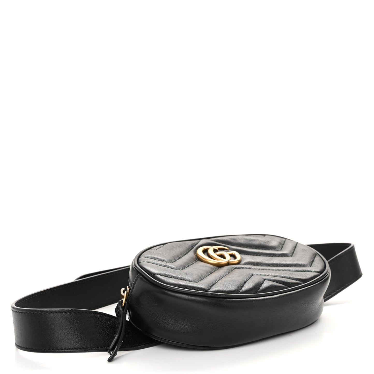 Calfskin Matelasse GG Marmont Belt Bag 85 34 Black