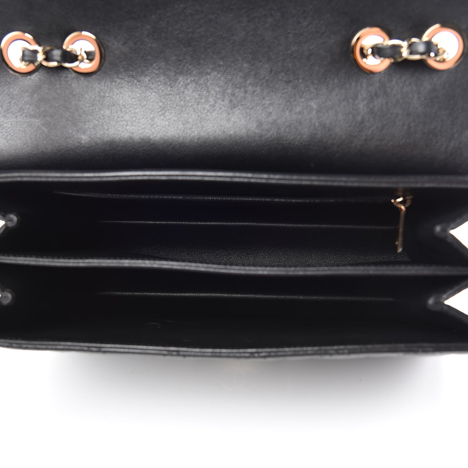 Chanel Sheepskin Quilted Large Beauty Lock Flap Black 7 of 11