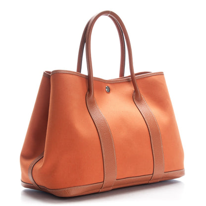 Hermes Toile Buffle Garden Party 36 Potiron 3 of 7
