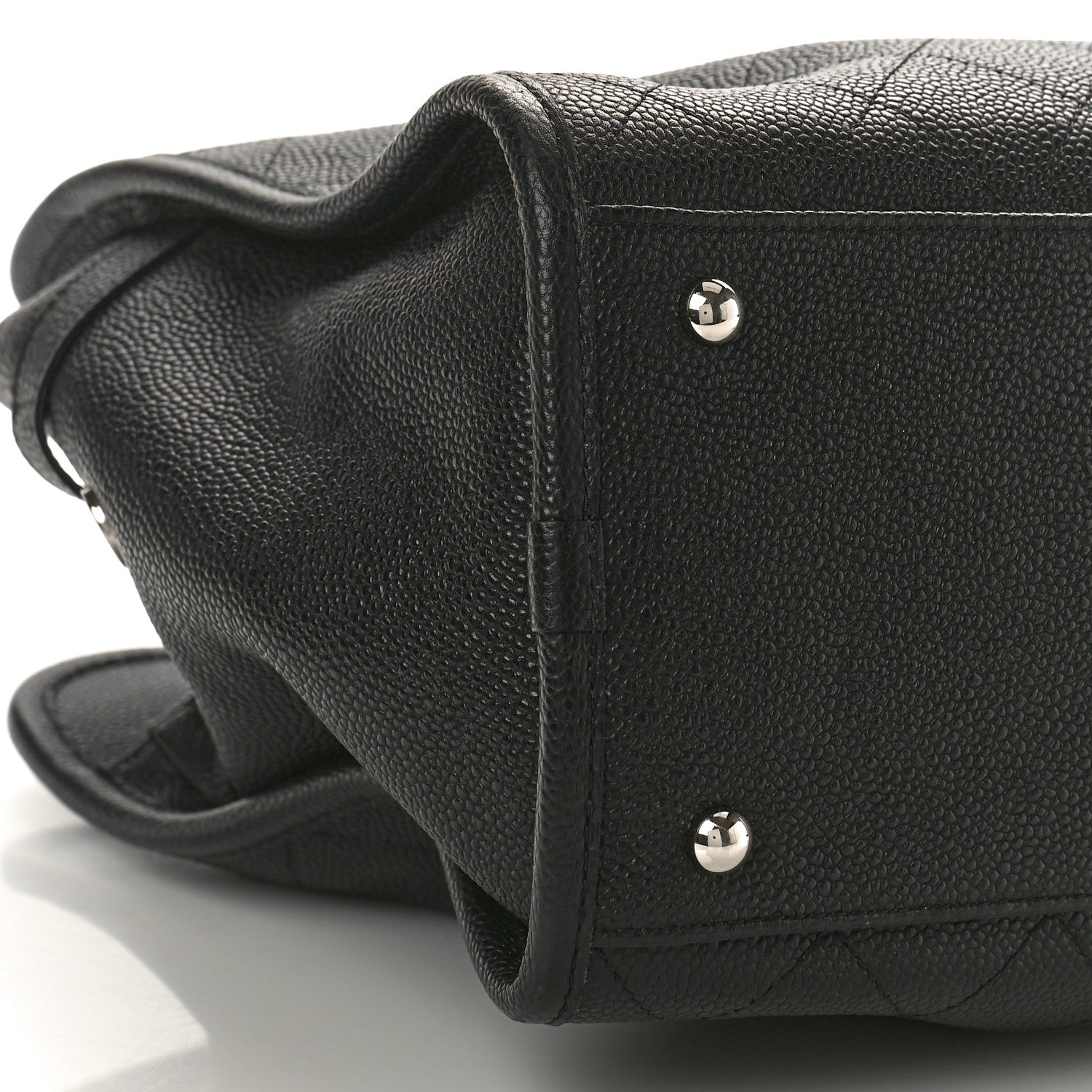 Chanel Caviar Stitched Shopping Tote Black 10 of 12