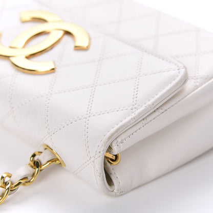Chanel Calfskin Diamond Double Stitch Flap White 21 of 22