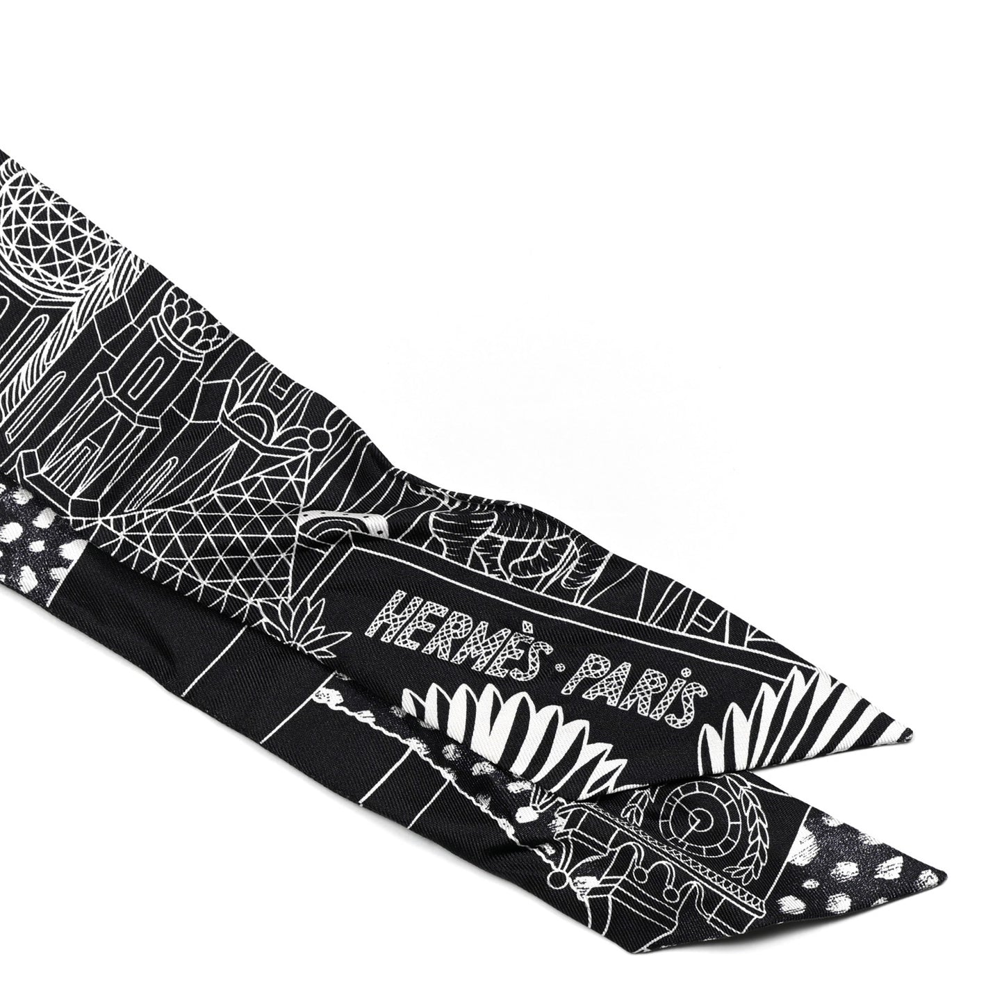 Silk Animapolis Twilly Black White