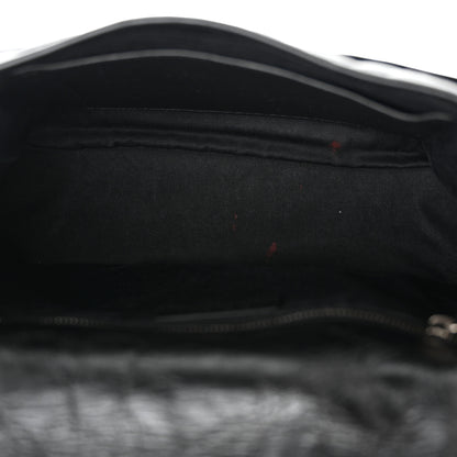 Saint Laurent Crinkled Calfskin Matelasse Monogram Medium Niki Chain Satchel Black 5 of 13