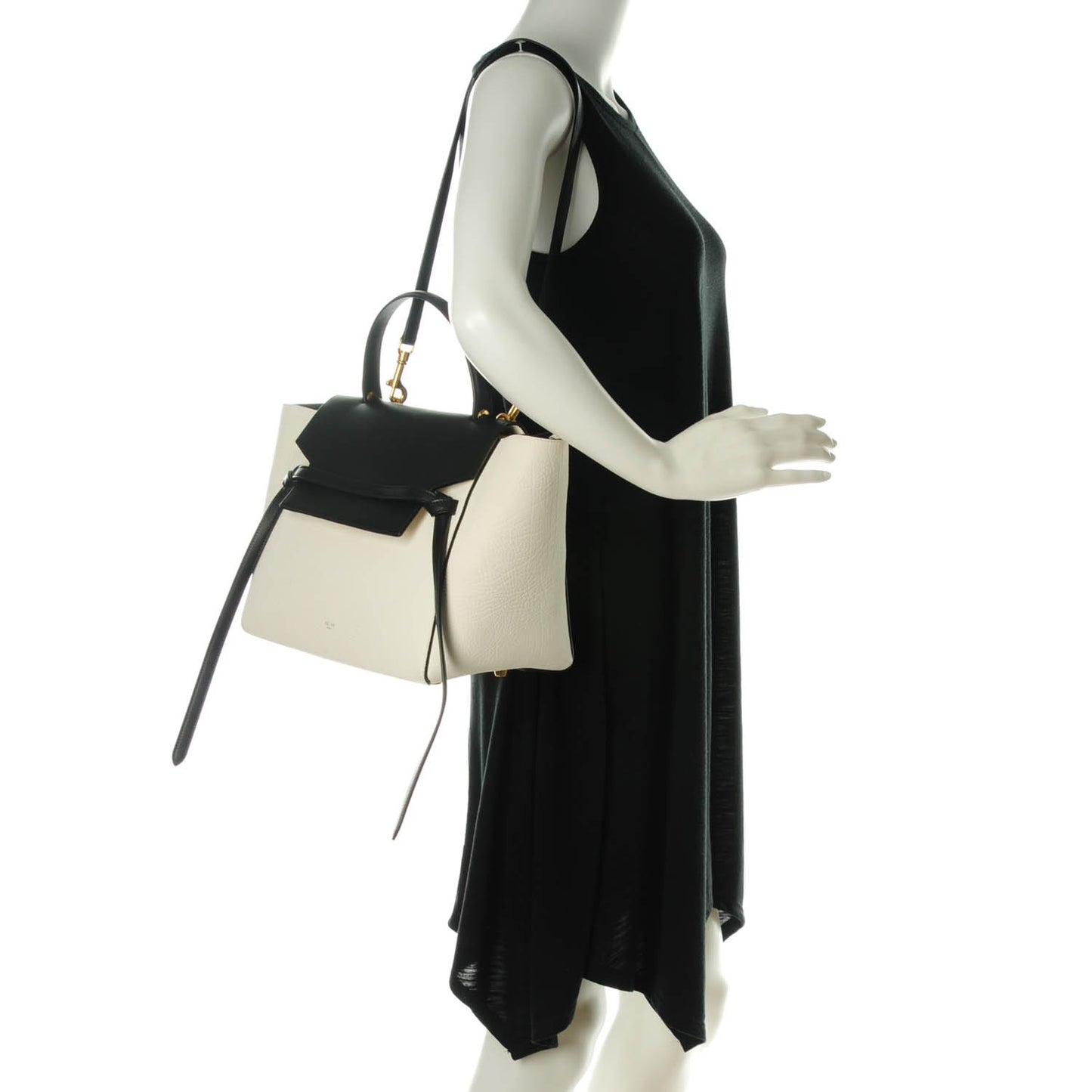 Elephant Calfskin Mini Belt Bag White