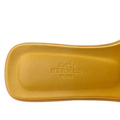 Hermes Epsom Oran Sandals 37 Jaune Sable 6 of 10