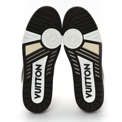 Louis Vuitton Grained Calfskin Damier Ebene Mens LV Trainer Sneakers 8 Moka Brown 6 of 10