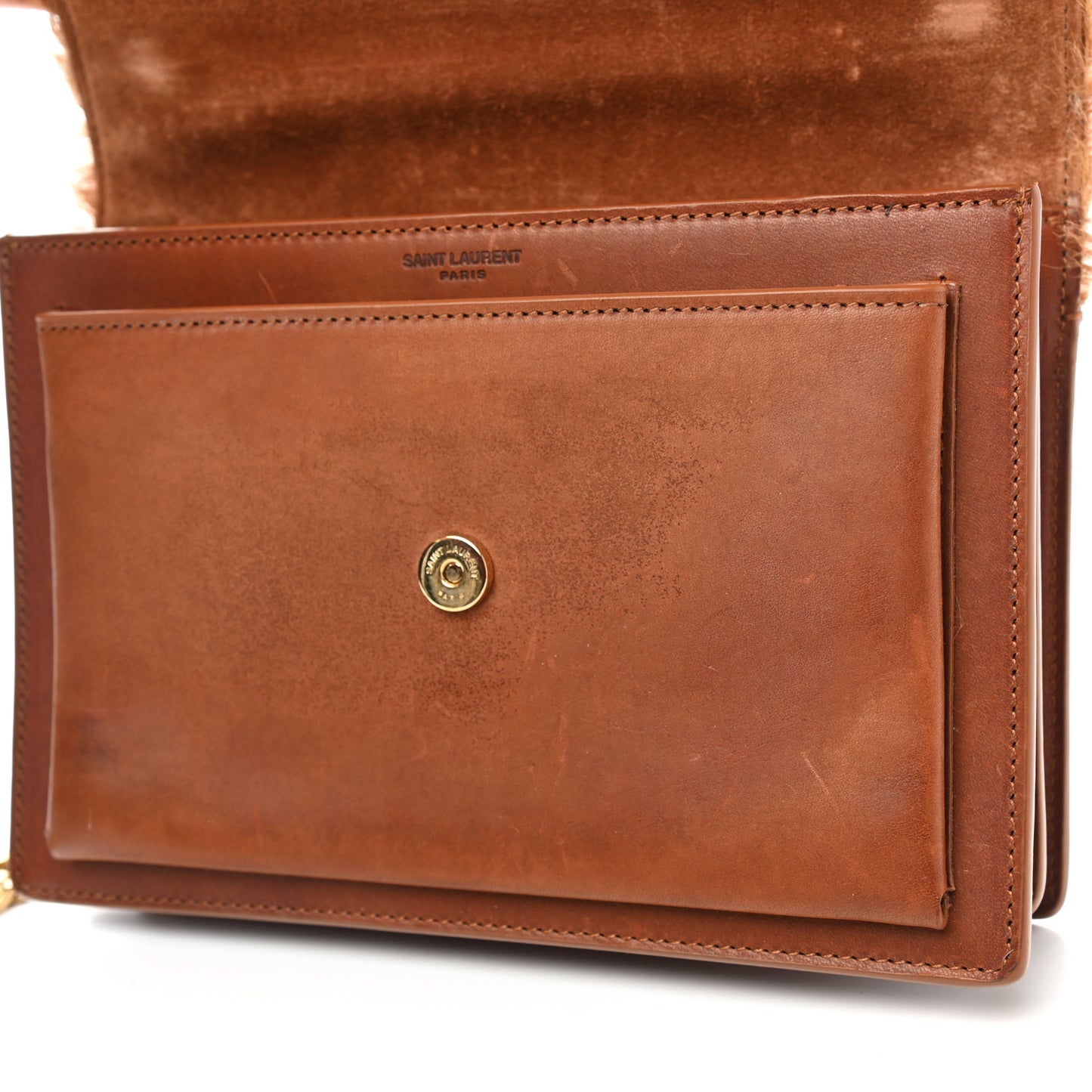 Pony Hair Calfskin Medium Monogram Sunset Fawn