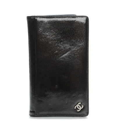Chanel Grained Patent CC Yen Wallet Black 1 of 8