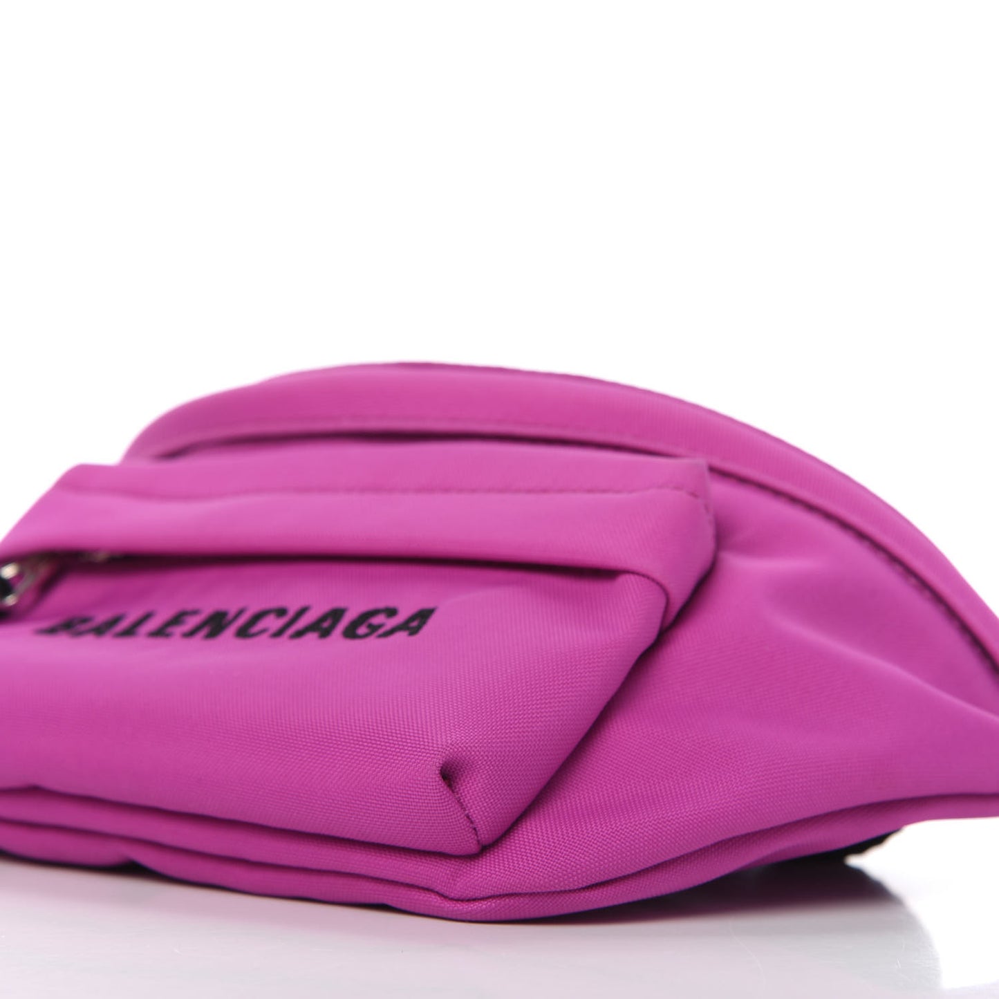 Sport Nylon Logo Embroidered Small Wheel Beltpack Fuchsia Black