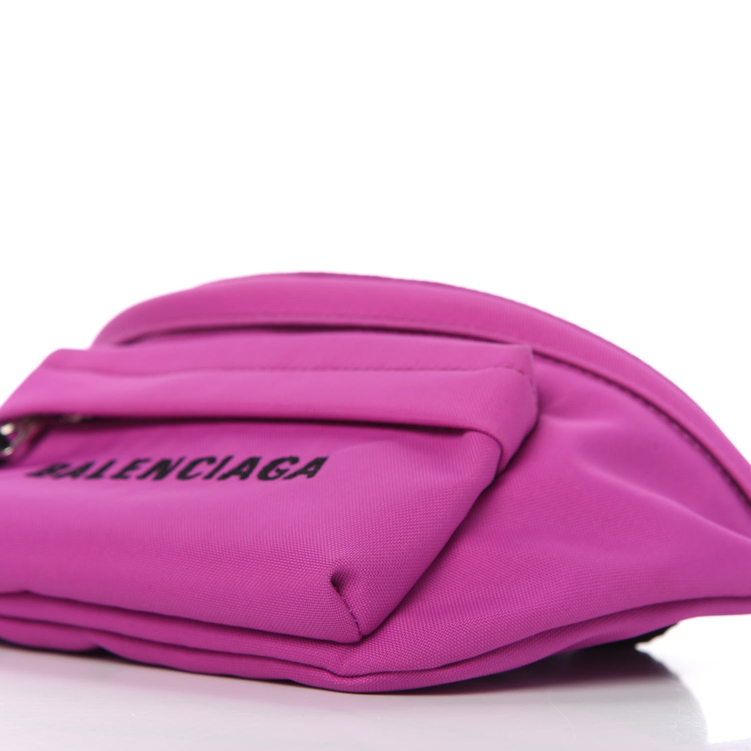 Balenciaga Sport Nylon Logo Embroidered Small Wheel Beltpack Fuchsia Black 7 of 9