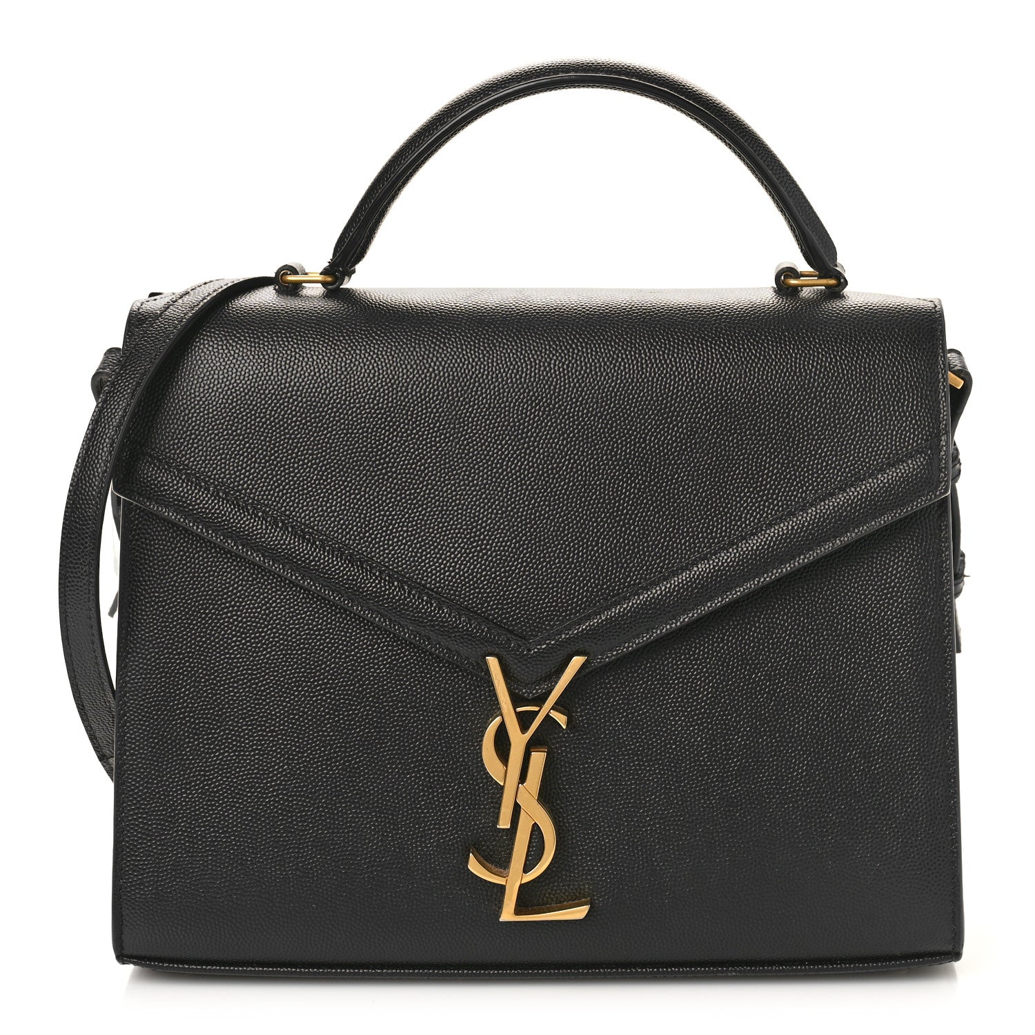 Saint Laurent Grain de Poudre Medium Classic Monogram Cassandra Top Handle Black Rouge Legion 1 of 13