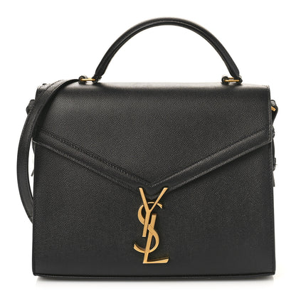 Saint Laurent Grain de Poudre Medium Classic Monogram Cassandra Top Handle Black Rouge Legion 1 of 13