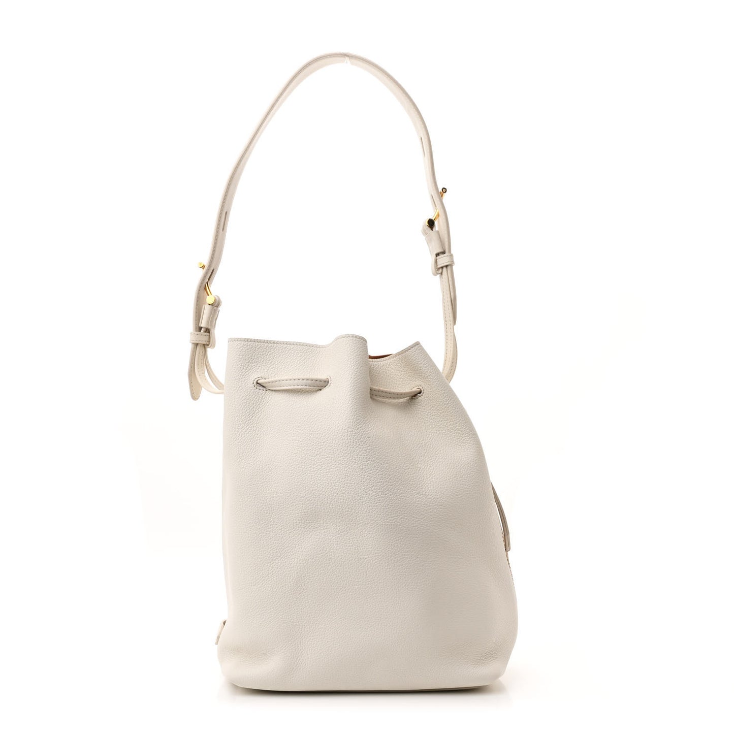Calfskin Zip Bucket Bag