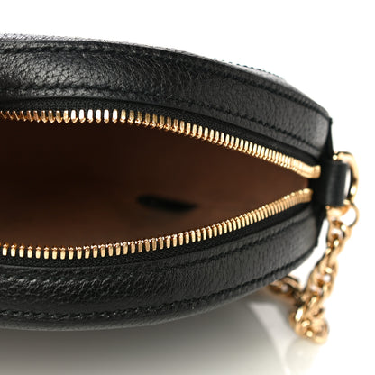 Gucci Grained Calfskin Web Mini Ophidia Round Shoulder Bag Black 5 of 11