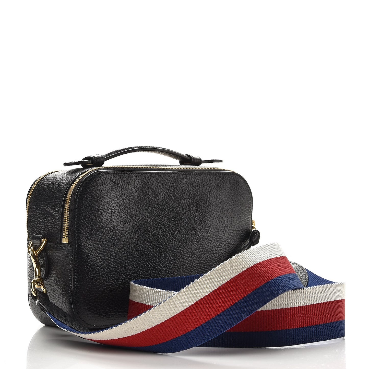 Grained Calfskin Sylvie Web Kingsnake Small Camera Bag Black Multicolor