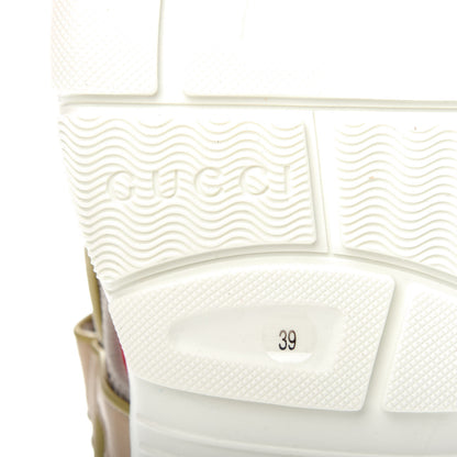Gucci Mesh Fabric Tinsel Sport Sandals 39 Loess Sand Box Pink 9 of 11