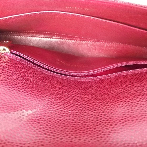 Caviar Quilted Flap Bag Red