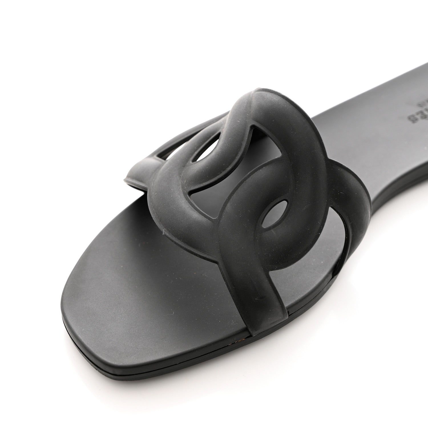Hermes Rubber Aloha Sandals 39 Black 10 of 14